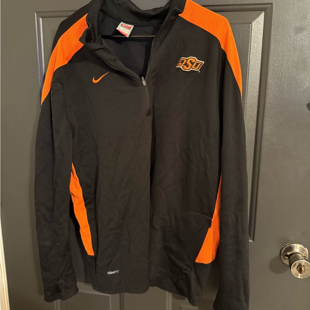 Black Nike OKSTATE Quarter Zip: $10